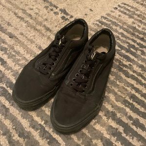 Black on Black Vans Sneakers